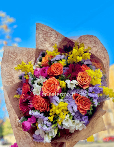 Special Rainbow fiori di campo e mimosa