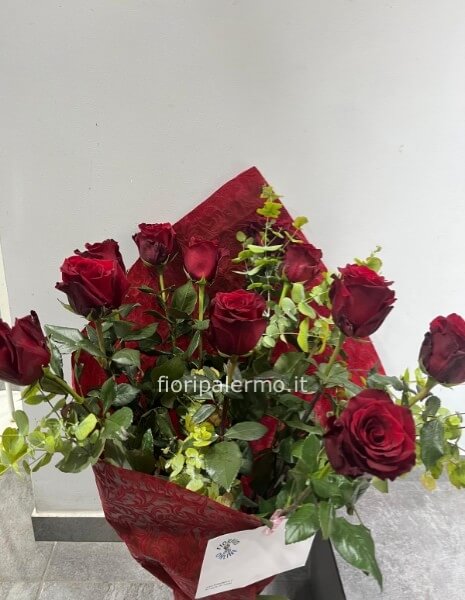 12 Rose rosse medium quality